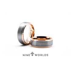 fashion wanita Nine Worlds Ring cincin TUNGStTEN CERAMIC 18K CARBON LUME Pria Wanita