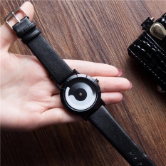 Free shipping Fashion Wanita Berkualitas Tinggi Creative Wave Pecinta Kulit Band Jam Kuarsa Hitam-Internasional