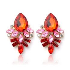 Fashion Wanita Lady Rhinestone Crystal DROP Alloy Ear STUDS Earrings RD-Intl