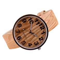 Fashion Kayu Butir Jam Tangan (Beige)