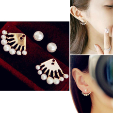 Modis Stylish Wanita Wanita Emas Anting Bertabur Permata Anting-Anting Hadiah Pesta