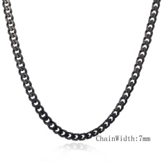 Fashional Rantai Rantai Gelang Penghubung Baja Anti Karat Rantai Kalung untuk Pria Rantai Laki-laki Kalung Rantai Lebar 7 Mm Panjang Rantai 26