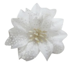 Flower Feather Fascinator Bead Jilbab Bros Ladies Putih-Intl