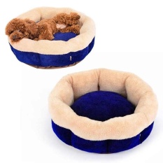 Untuk HOOPET PET Kennel Rumah Hangat Round Dog Bed Kucing Bantal Sofa S/M/L 3 Ukuran-Intl