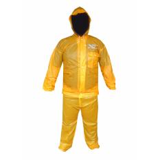Fortune Jas Hujan Jaket Celana Stelan Karet PVC Tebal Beratnya Hampir 1Kg - Tipe F553 - Kuning