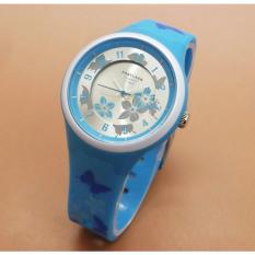 Fortuner Bunga - FR J-846 Biru muda - Jam Tangan Anak - Karet