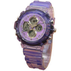 Fortuner Dual Time - Jam Tangan Anak - Anak - Rubber Strap - FR J540 AD Purple