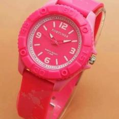 Fortuner Original - Jam Tangan Wanita & Pria FR 2502 DM - Bahan Tali Rubber - Analog Water Resist 50 M