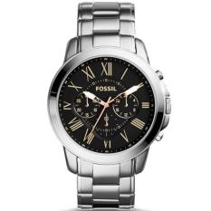 Fossil Grant Chronograph Black Dial Stainless Steel Men's Watch FS4994