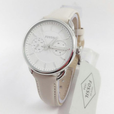 Fossil Jam Tangan Wanita Strap Leather Silver ES 3806