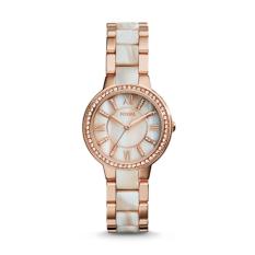 Fossil Virginia ES3716 - Jam Tangan Wanita - Stainless - Rose Gold - Crystal