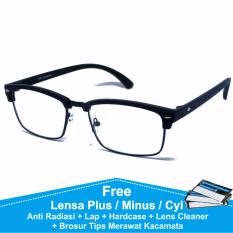 Frame Kacamata Baca / Plus / Minus Clubmaster Kotak Anti Radiasi Komputer 9010
