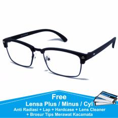 Frame Kacamata Baca / Plus / Minus Clubmaster Kotak Anti Radiasi Komputer 9010