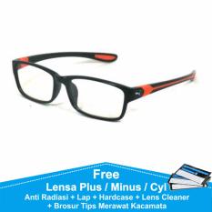 Frame Kacamata Baca / Plus / Minus Sporty Anti Radiasi Komputer Puma P833 Orange