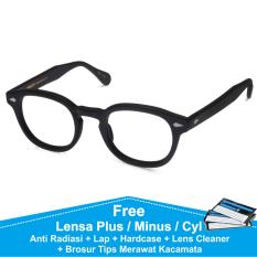 Frame Kacamata Bulat Minus Anti Radiasi Komputer Moscot Lemtosh