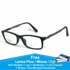 Frame Kacamata Plus / Minus Korea Kotak Anti Radiasi Komputer TG521 Hitam
