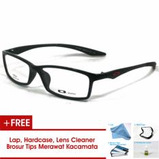 Frame Kacamata Pria Sporty TR533 Hitam Bisa Dipasang Lensa Minus Di Optik Terdekat