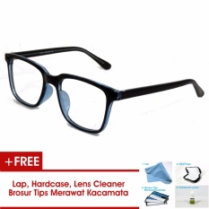 Frame Kacamata Pria Wanita Korea Vintage 75045 Hitam Biru Bisa Dipasang Lensa Minus Di Optik Terdekat