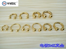 Frank 24 K Tubuh Manusia Tindih Tubuh Cincin Puting Anting