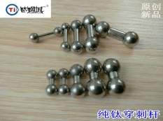 Frank Titanium Murni Gagang Lurus Anting Titanium