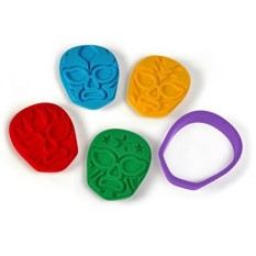 Fred MUNCHA LIBRE Luchadore Cookie Cutter/Stamper, Set 4-Intl