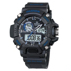 FS Pria Militer Multifungsi Digital LED Menonton Anti-Air Olahraga Alarm Jam Tangan Warna: Biru Laut Biru Gaya: Pria