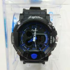 Fujitec Jam Tangan Murah Anti Air Original tipe FJ 1 - Pemakaian Pria - Black Blue