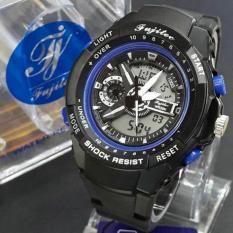 Fujitec Jam Tangan Murah Anti Air Original tipe FJ 2 - Pemakaian Pria - Black Blue