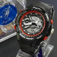 Fujitec Jam Tangan Murah Anti Air Original tipe FJ 2 - Pemakaian Pria - Black Red