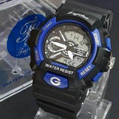 Fujitec Jam Tangan Murah Anti Air Original tipe FJ 3 - Pemakaian Pria - Black Blue