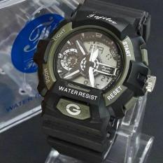 Fujitec Jam Tangan Murah Anti Air Original tipe FJ 3 - Pemakaian Pria - Black Green