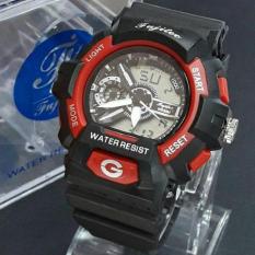 Fujitec Jam Tangan Murah Anti Air Original tipe FJ 3 - Pemakaian Pria - Black Red