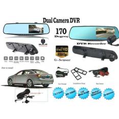 Full HD 1080 P 4.3 Inch Dual Lensa Mobil DVR Spion Dash Cam Kamera Video Camera With Malam Versi