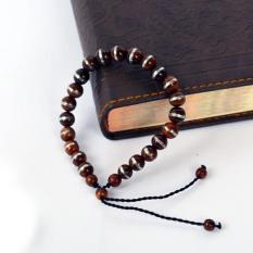 Fuqaha Gelang Kayu Kaukah Kokka Bulat Sekat Logam Coklat