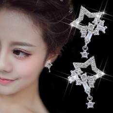Fuyuan Shun Korea Temperamen Fashion Adalah Penuh Bintang dengan Micro Bor Earrings Telinga Perhiasan Trend All-Match Female Star Zircon-Intl