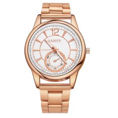 GAIETY Wanita Emas Steel Watches Pria Casual Top Bisnis Clock (Mawar Emas)-Intl
