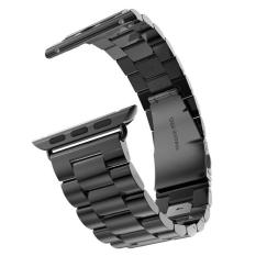 Gaktai For Space Black Apple Watch Replacement Kaitan Baja Anti Karat Tali Jam Gelang Band 42 Mm-Hitam-Internasional
