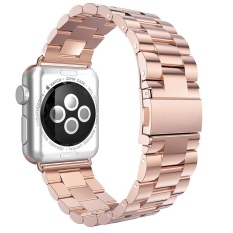GAKTAI untuk Ruang Black Apple Watch Stainless Steel Link Gelang Strap Band 42mm (Rose Gold) Kaliber-tinggi-Intl