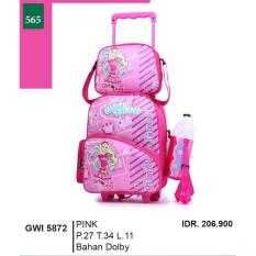 Garsel Fashion Tas Ransel Anak Perempuan GWI 5872 - PINK Bahan Dolby
