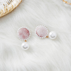 Gaya Channel Baru Dibesar Membesar-besarkan Geometris Melingkar Anting Mutiara Anting