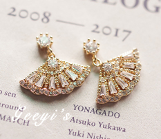 Gaya Retro Warna Emas Muda Produk Jadi Tembaga Berlapis Anting