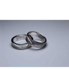 gayatri wedding ring sepasang bahan emas putih 9k