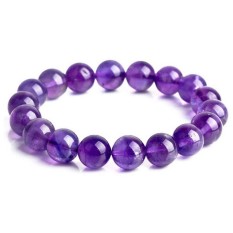 Gelang Batu Natural Amethys - Kecubung Ungu Kalimantan - Biru Pria Wanita