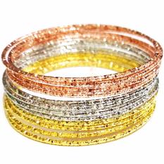 Gelang Emas Keroncong Kombinasi - Gelang Fashion Unik Perhiasan Anak Wanita Aksesoris Trend Kado Unik Murah