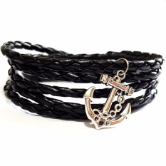 Gelang Fashion Jangkar Anchor - Aksesoris Pria Macho Perhiasan Punk Trend Kado Unik Murah