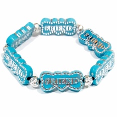 Gelang Friends Biru - Aksesoris Fashion Trendy Anak Wanita Dewasa Murah Kado Cantik