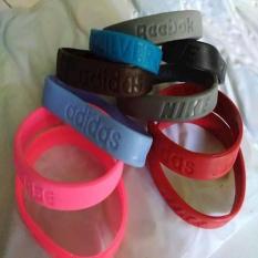 Gelang Karet Murah Warna Merk Logo Adidas Nike Reebok Converse Dll