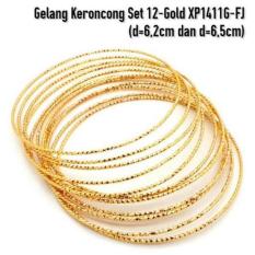 Gelang Keroncong / Gelang Emas Imitasi Anti Karat - 1 Set isi 12pc
