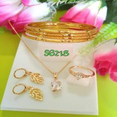 Gelang Keroncong Perhiasan Set Dewasa Liontin Permata SG218