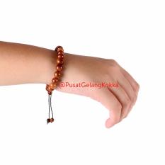 Gelang Kokka Asli Buah Kayu Koka-Kaukah Bulat Besar Coklat